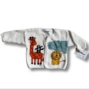 ArtWalk Infant Baby Knit Jungle Animal Cardigan Sweater NWT